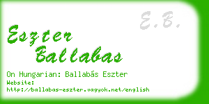 eszter ballabas business card